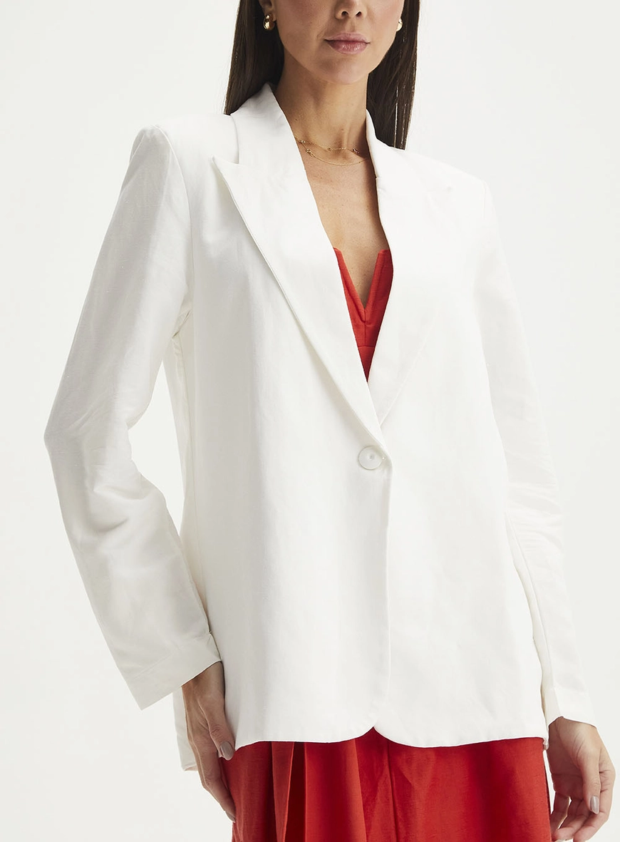 Blazer Regular Alfaiataria Básico Off Shell 3