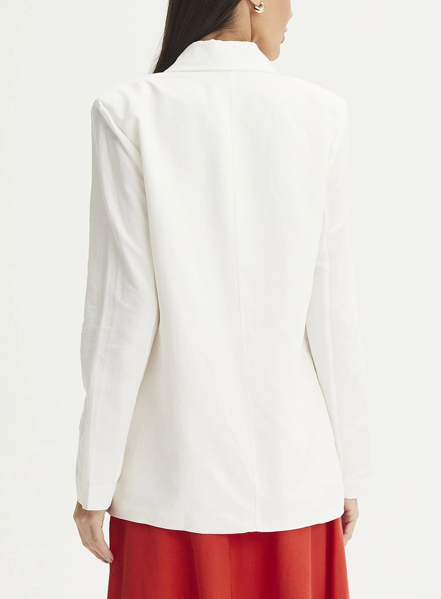 Blazer Regular Alfaiataria Básico Off Shell 4