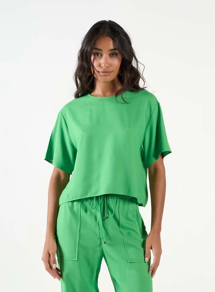 Blusa Boy Básica E Mangas Fluidas