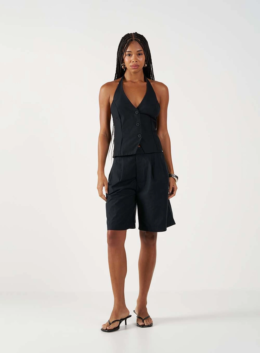 Blusa Halter Neck Com Amarração Preto 2