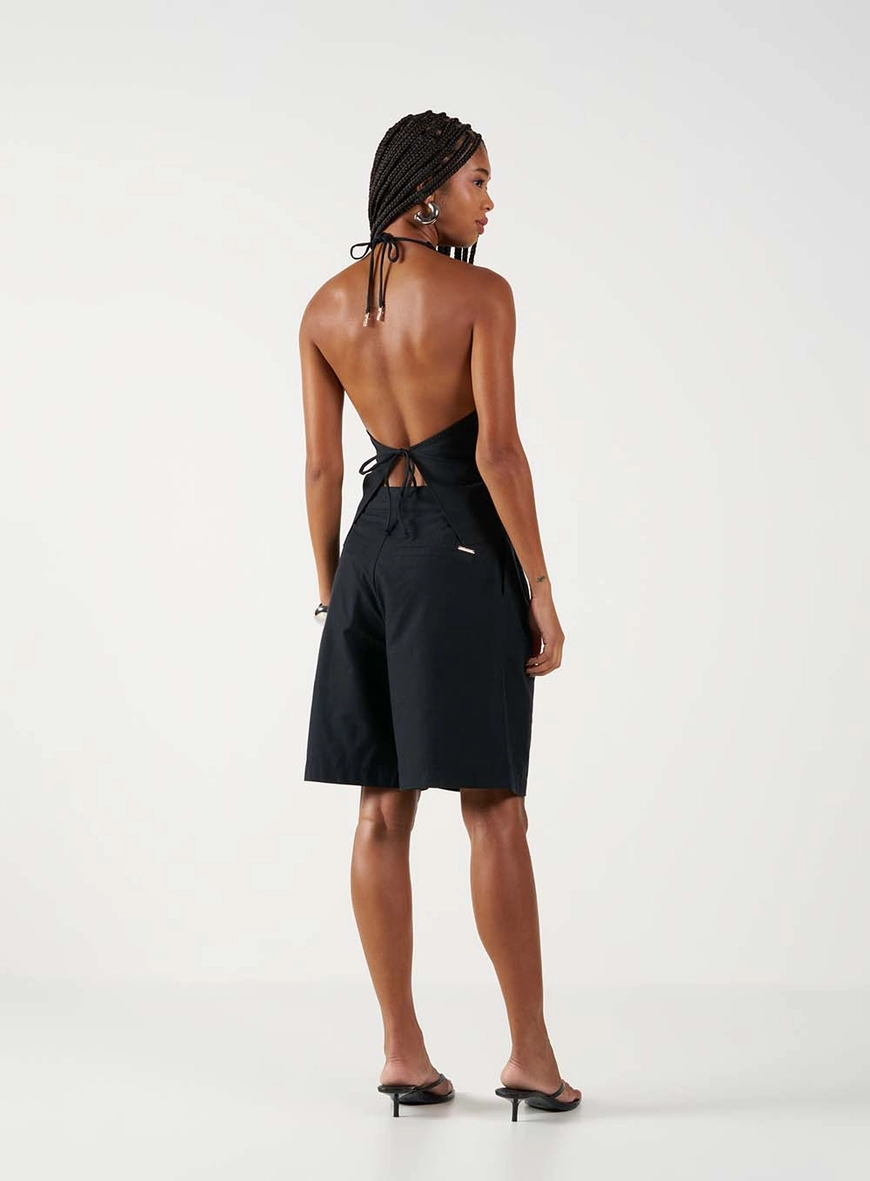 Blusa Halter Neck Com Amarração Preto 4
