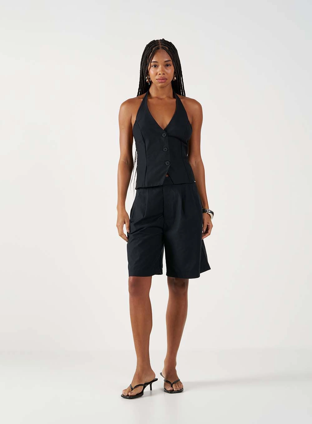 Blusa Halter Neck Com Amarração Preto 2