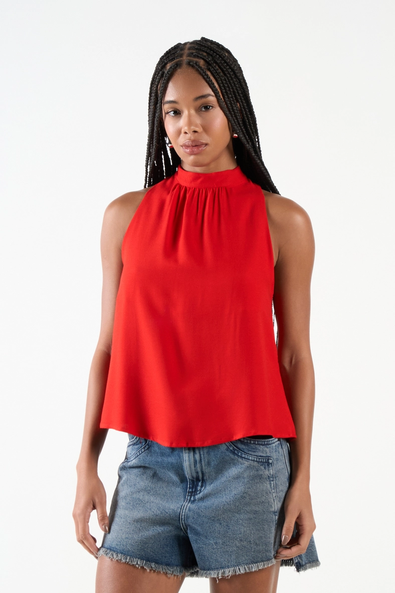 Blusa Comfy Com Gola Alta Vermelho 1