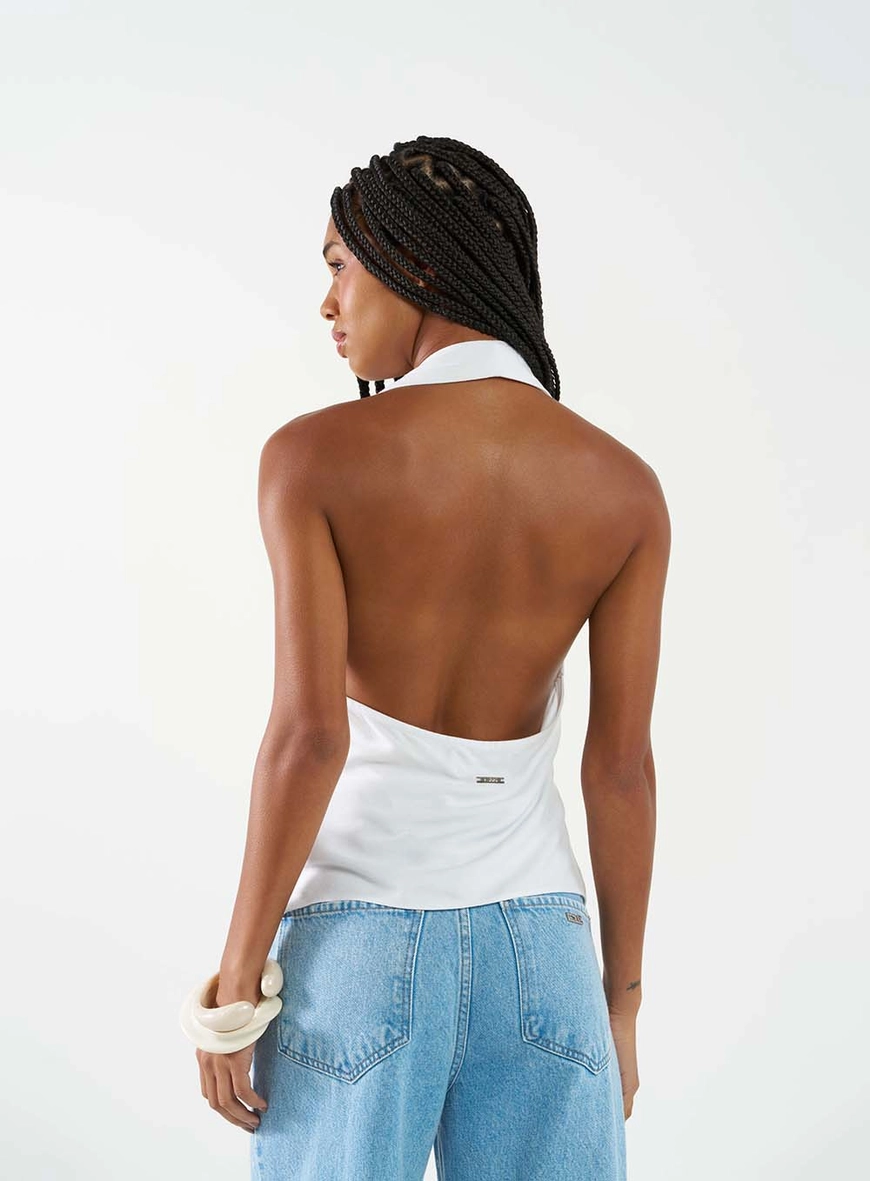 Blusa Feminina Frente Única Branco 4