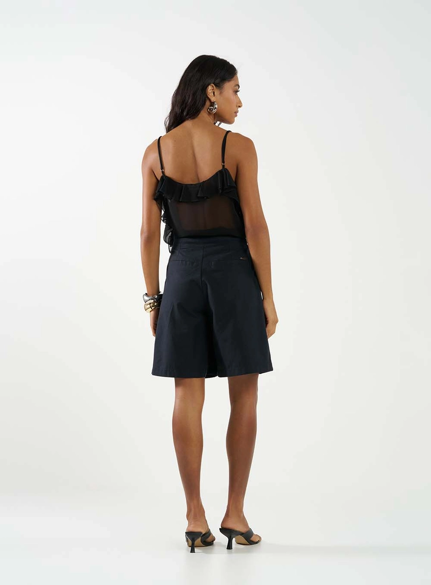 Blusa Regata Com Alças Finas Preto 4