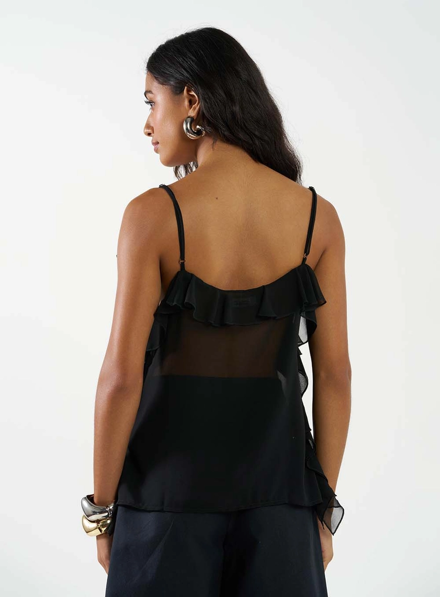 Blusa Regata Com Alças Finas Preto 2