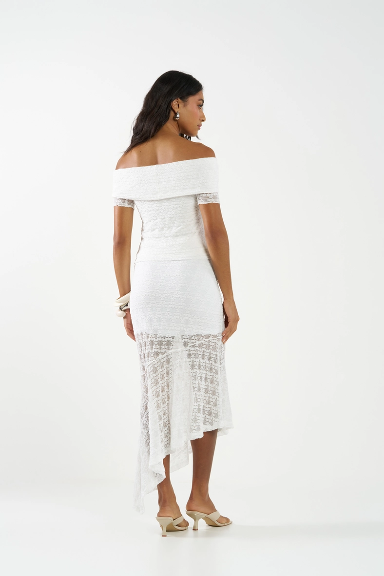Blusa Small Ombro A Ombro De Renda Off Shell 4