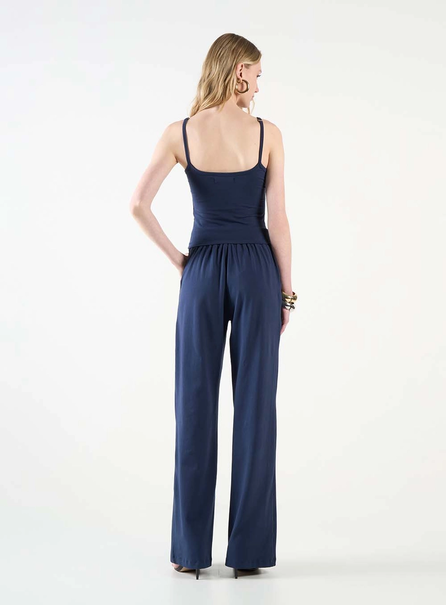 Regata Slim Básica E Alças Ajustáveis Azul 4