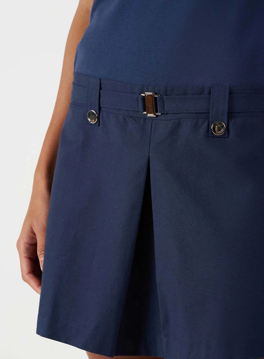 Vestido Comfort Com Elástico Acinturado Azul 5