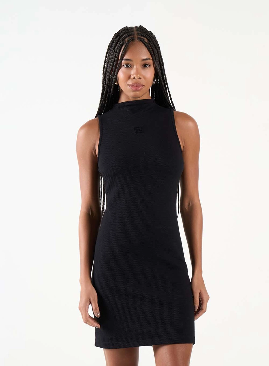 Vestido Curto Slim Gola Alta Preto 2