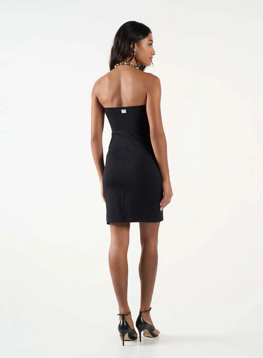 Vestido Tubinho Decote Tomara Que Caia Preto 4