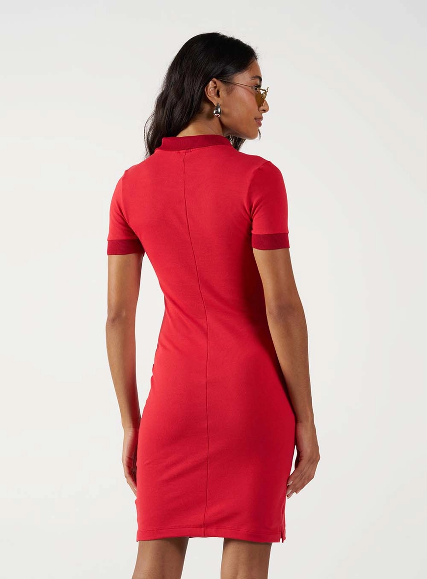 Vestido Polo Slim Curto Vermelho 3