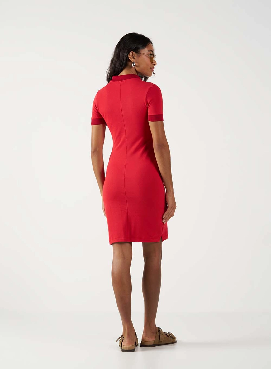 Vestido Polo Slim Curto Vermelho 4