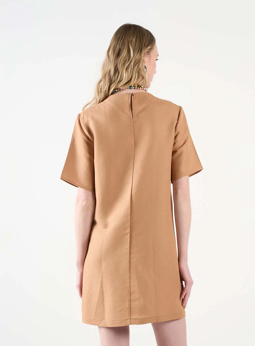 Vestido T-dress Linho Boy Marrom Delle 3