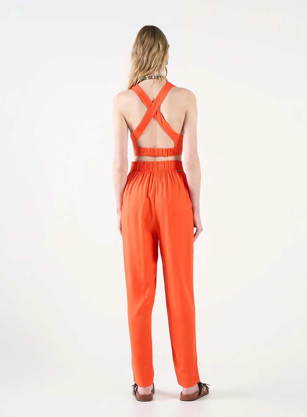 Top Slim Com Transpasse Costas Laranja 4