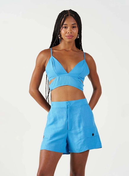 Top Slim Com Lastex E Recorte Vazado
