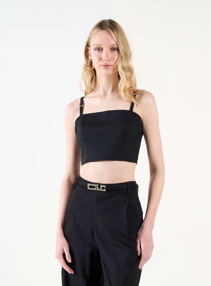 Top Slim Com Alças Ajustáveis E Zíper