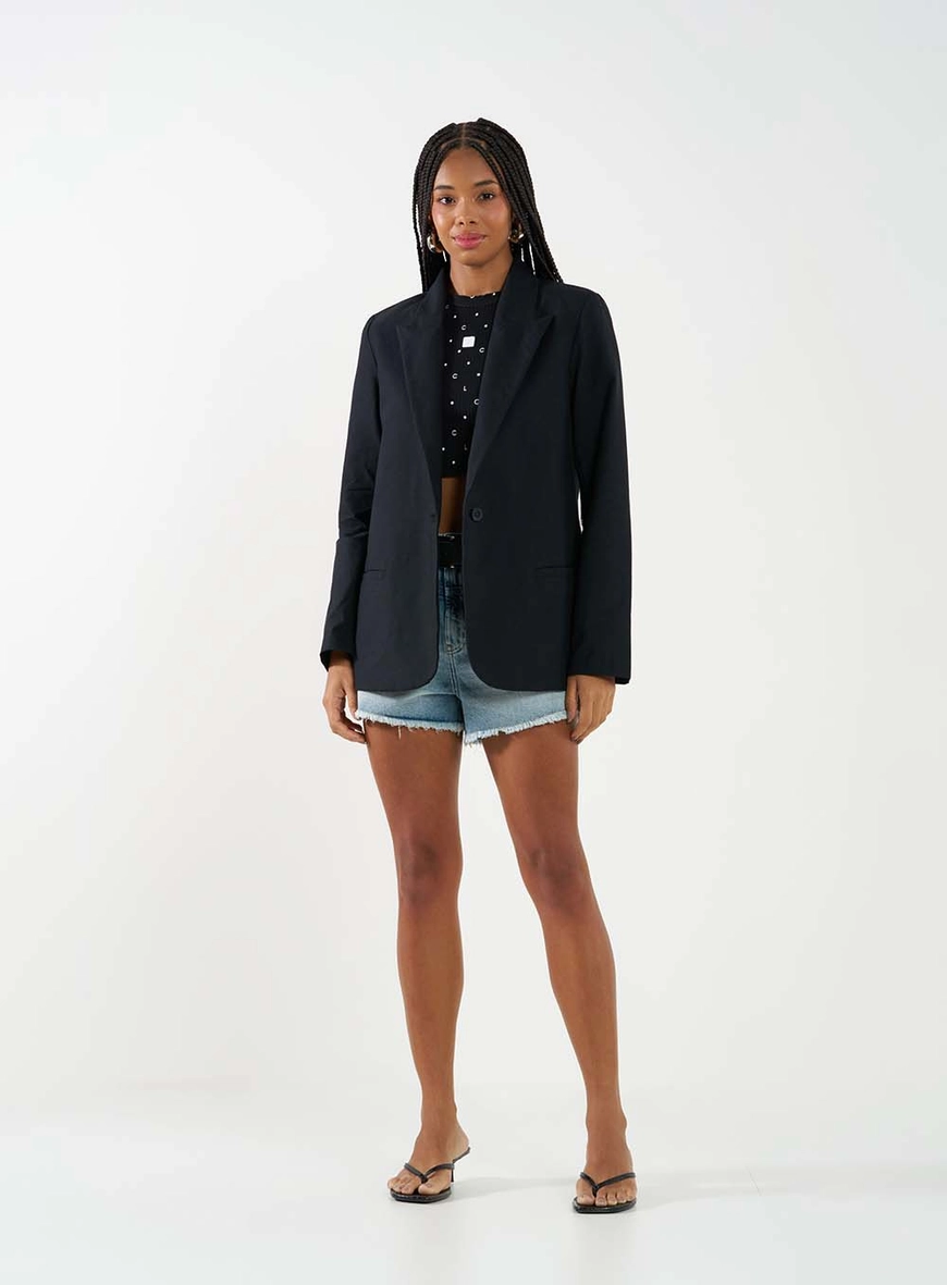 Blazer Reto Boy Preto 3