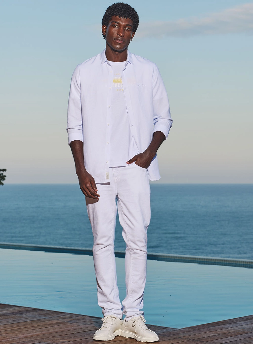 Calça Masculina Loose Fit Branco 1