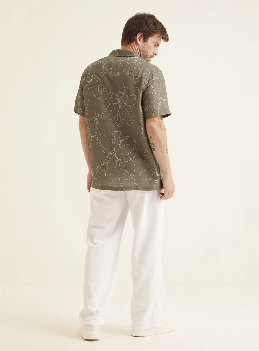 Calça Masculina Loose Fit Branco 5