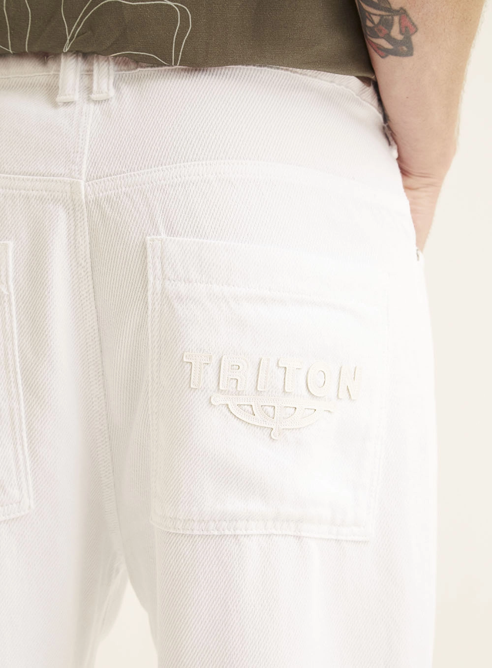 Calça Masculina Loose Fit Branco 3