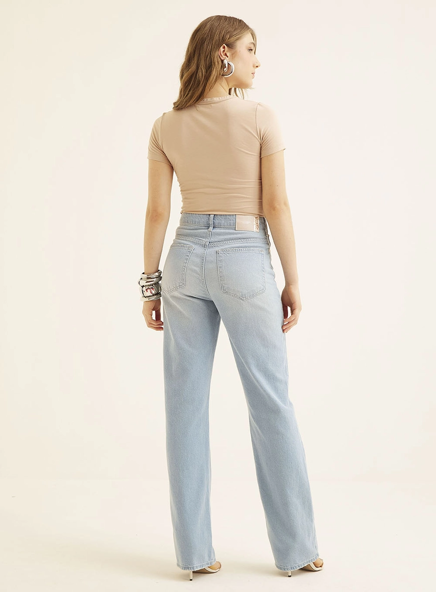 Calça Jeans Feminina Com Bordado - Laura Índigo 5