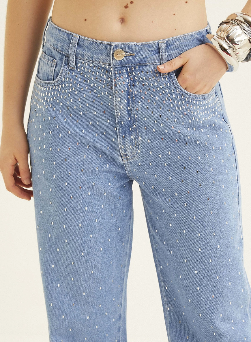 Calça Jeans Feminina Loose Fit Índigo 3