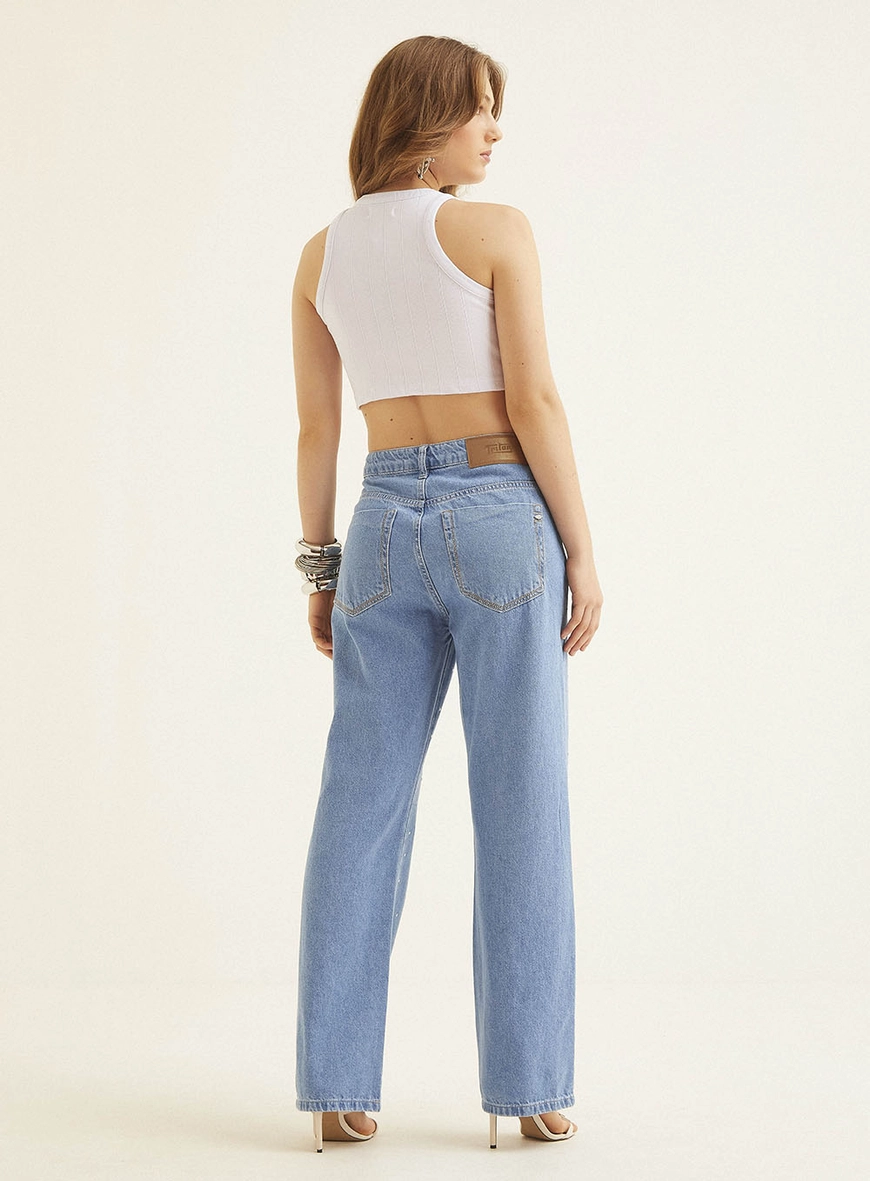 Calça Jeans Feminina Loose Fit Índigo 5