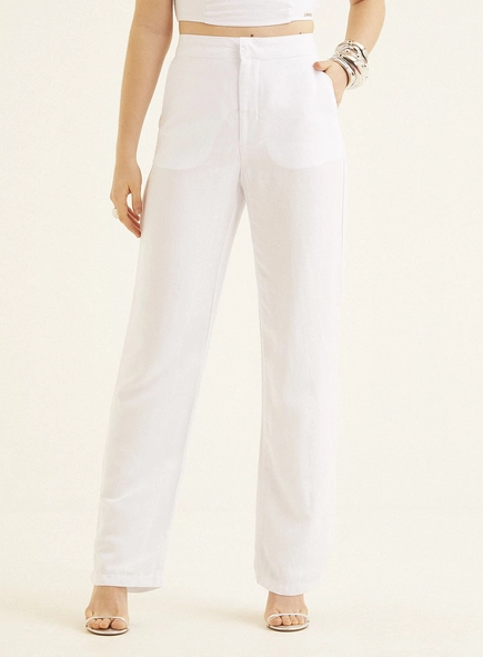 Calça Feminina Reta De Alfaiataria