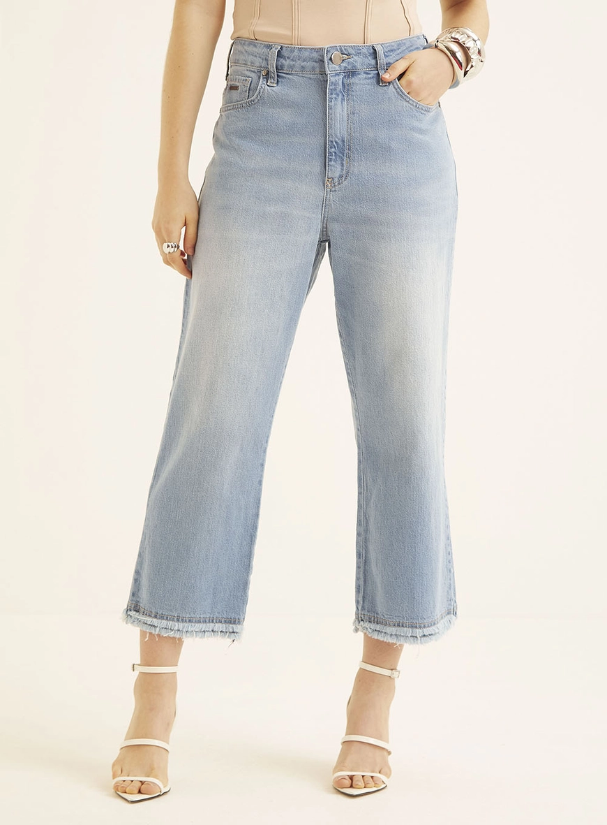 Calça Jeans Barra Encurtada - Carol Índigo 2