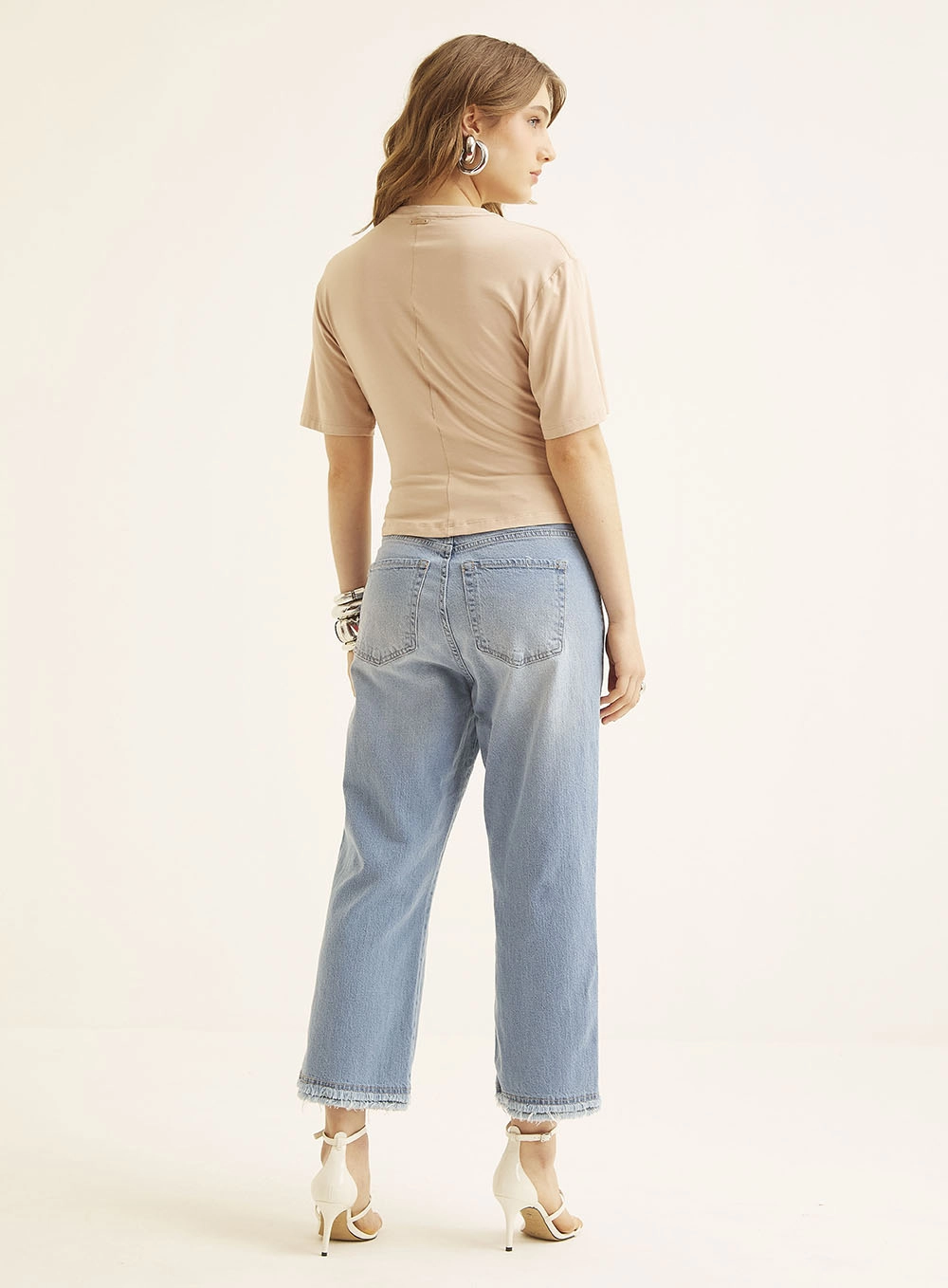Calça Jeans Barra Encurtada - Carol Índigo 5