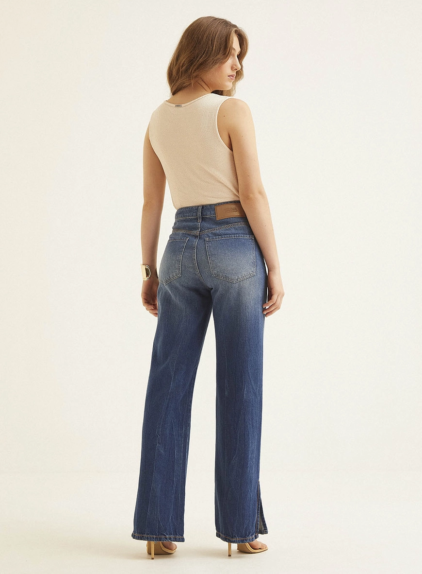 Calça Jeans Feminina Estonada - Laura Índigo 5