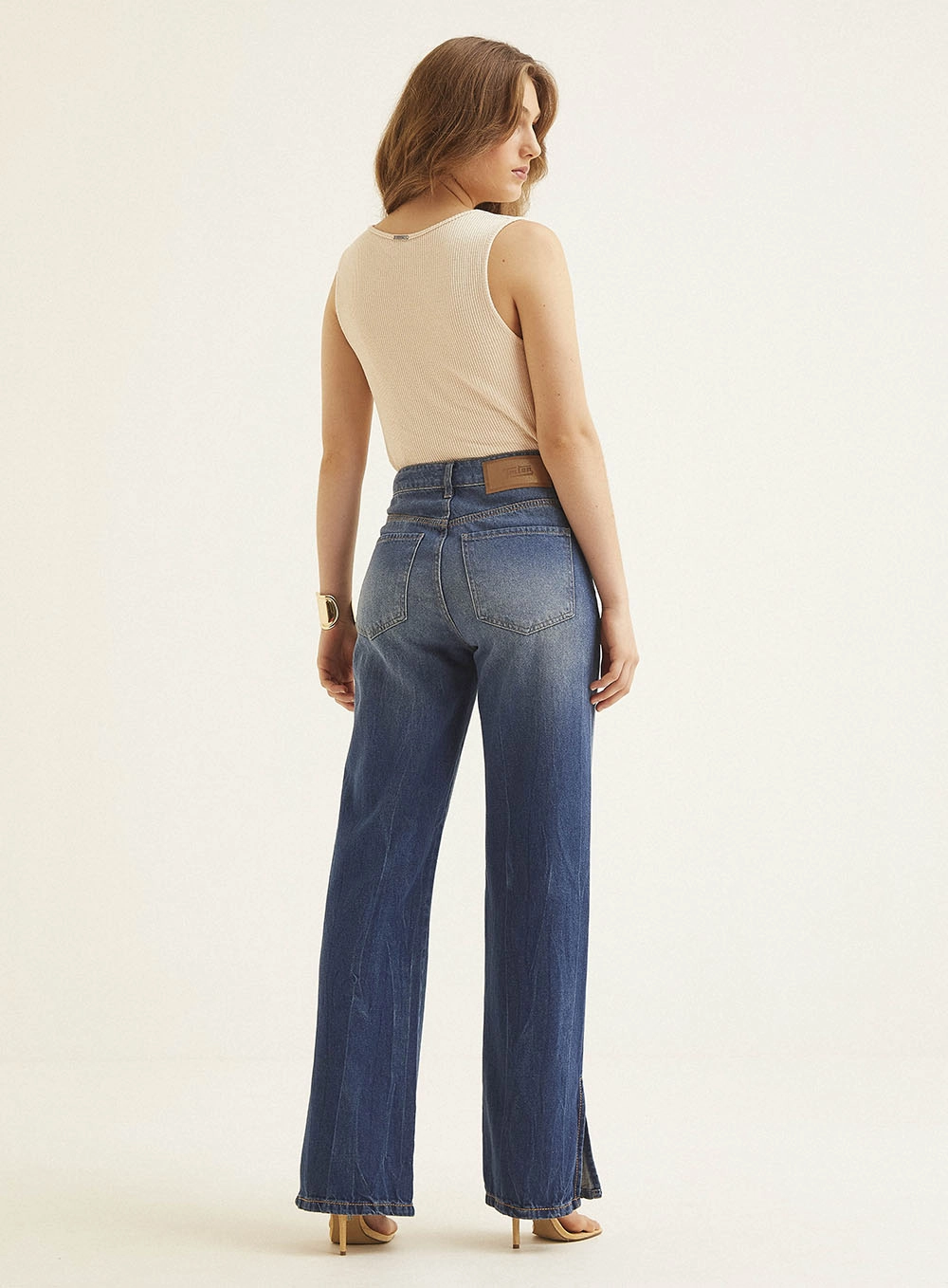 Calça Jeans Feminina Estonada - Laura Índigo 5