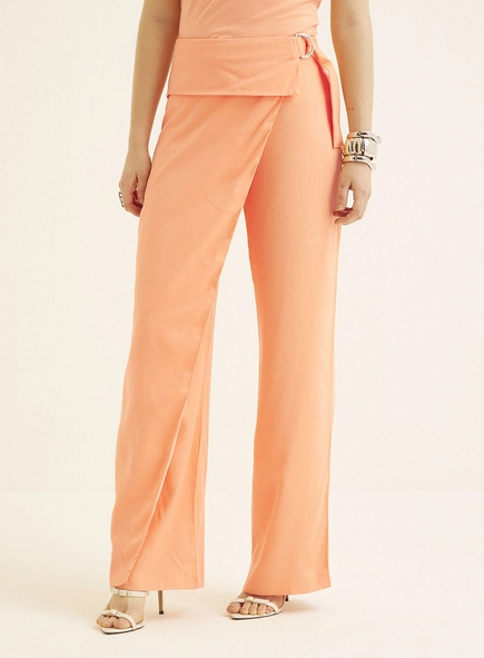 Calça Feminina Pantalona Sobreposta