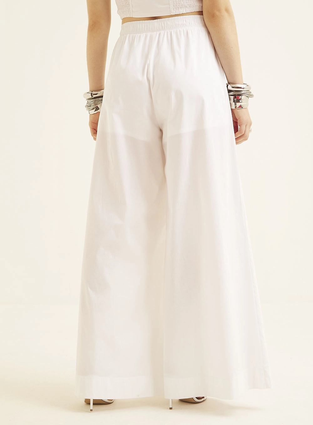 Calça Feminina Pantalona Comfort Branco 4