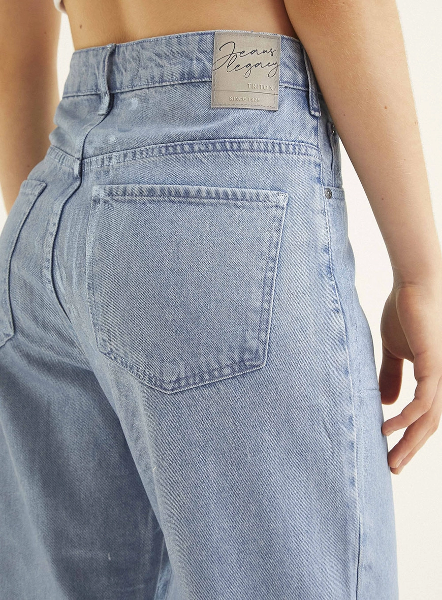Calça Jeans Feminina Over Índigo 3