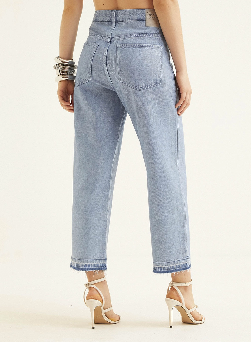 Calça Jeans Feminina Over Índigo 4