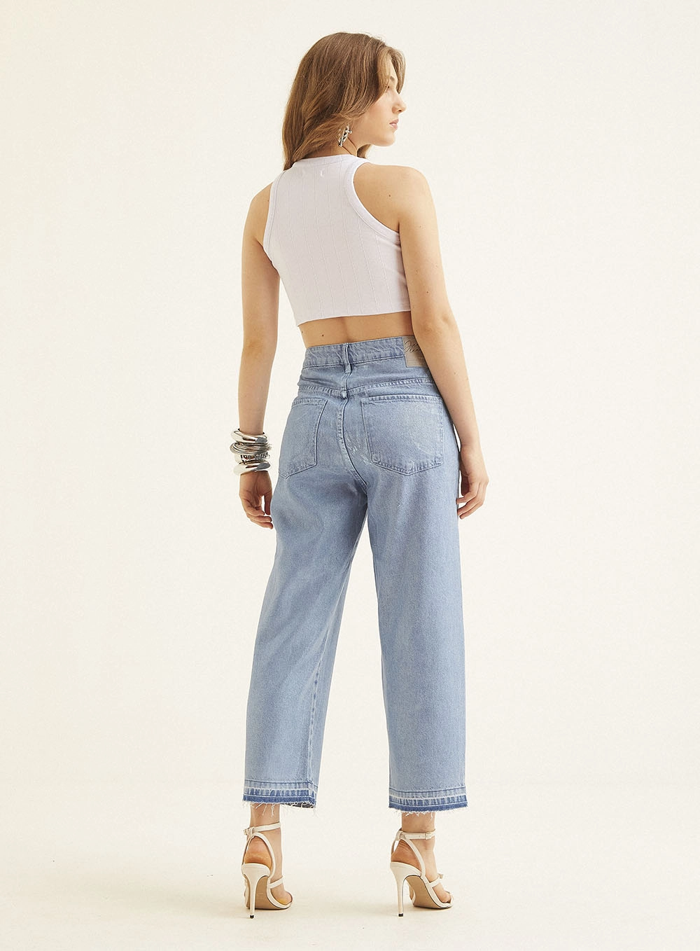 Calça Jeans Feminina Over Índigo 5