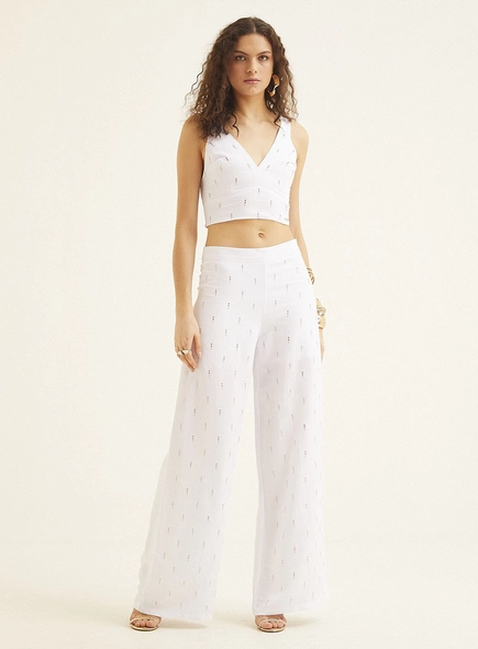 Calça Feminina Com Aplicação