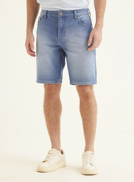 Bermuda Jeans Masculina Lavagem Clara - Yuri