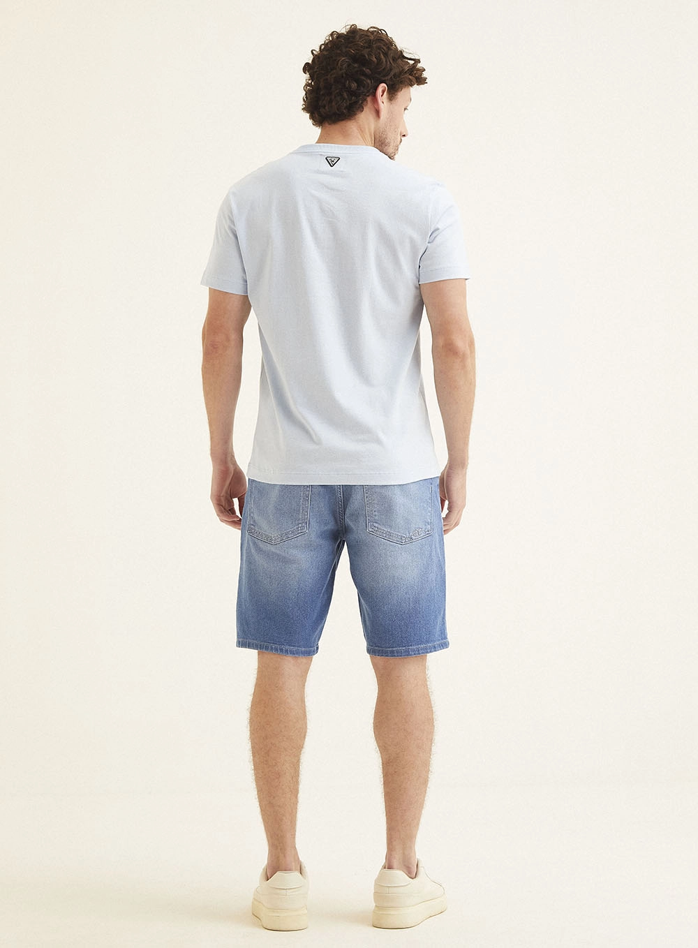 Bermuda Jeans Masculina Lavagem Clara - Yuri Indigo 5