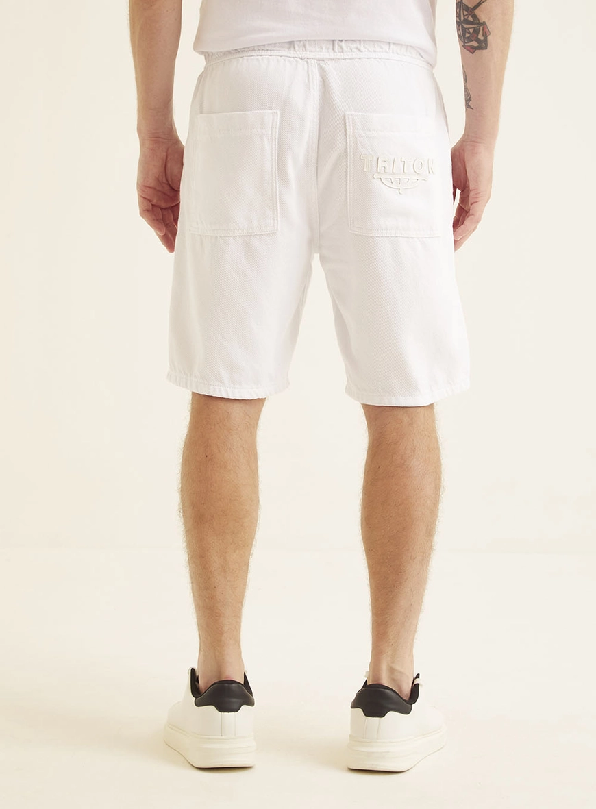 Bermuda Sarja  Masculino Triton Branco 4