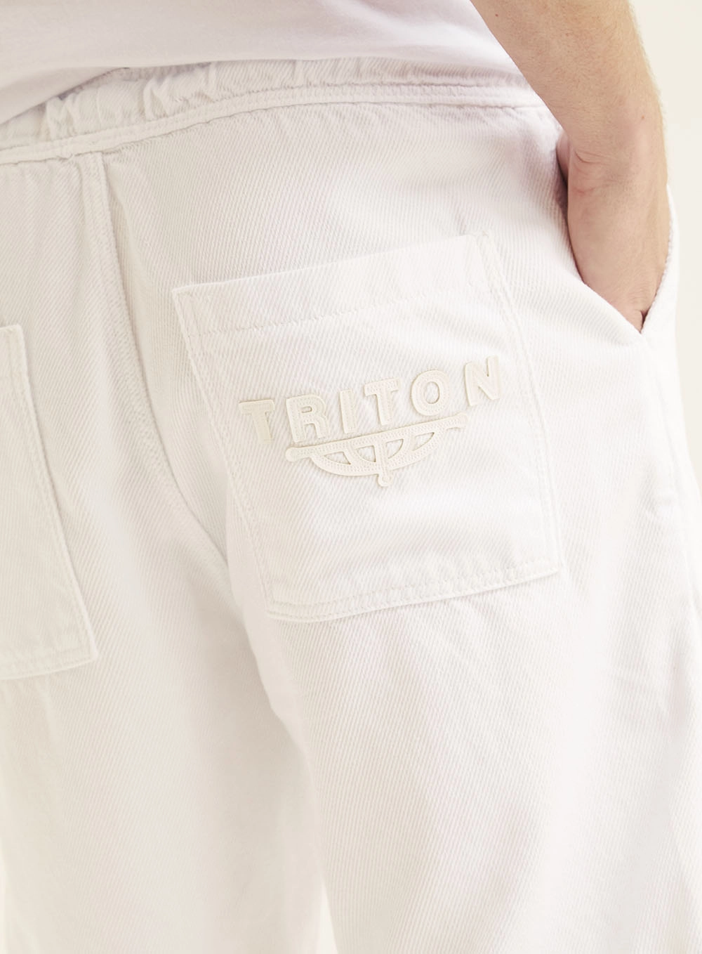 Bermuda Sarja  Masculino Triton Branco 3
