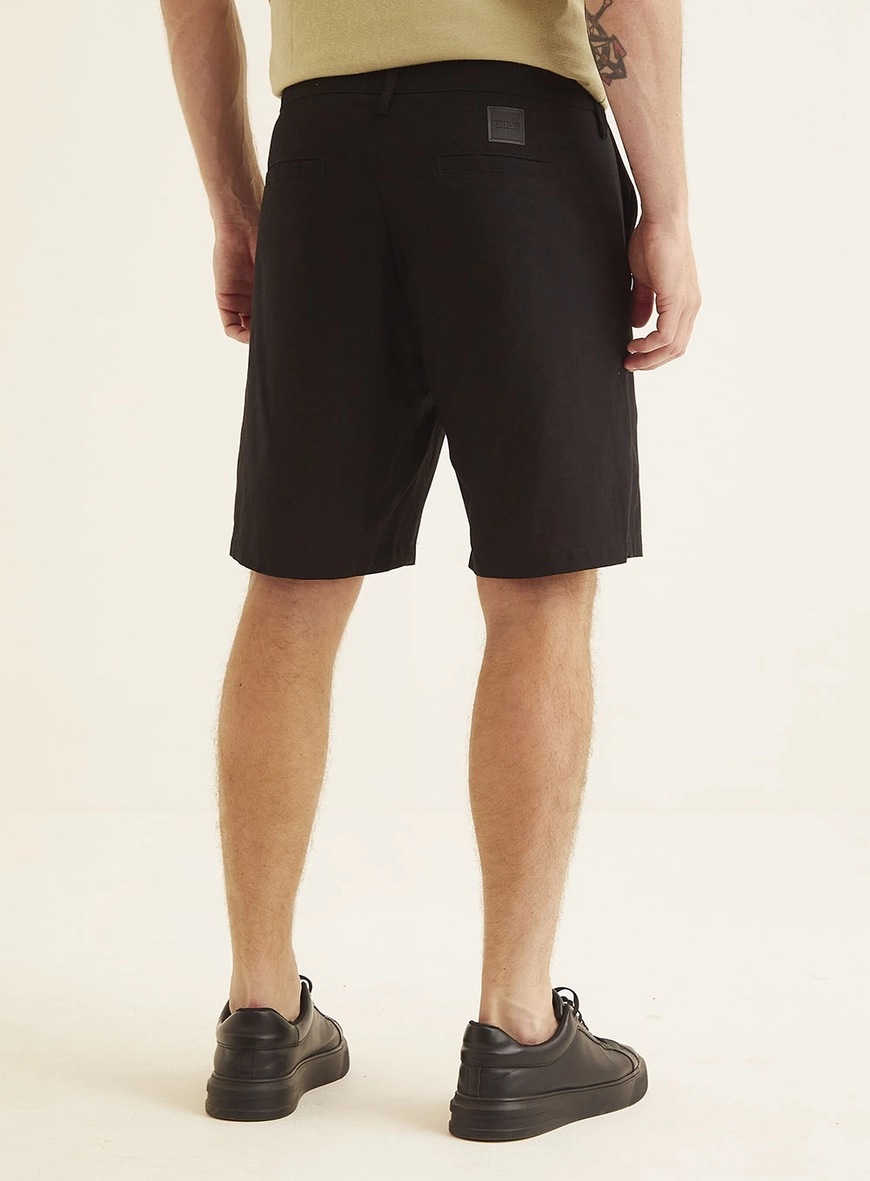 Bermuda Masculina Alfaiataria New Luke Preto 4