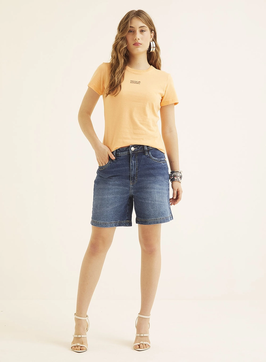 Bermuda Feminino Jeans - Maite Índigo 1