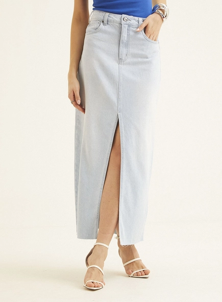 Saia Jeans  Feminino Triton