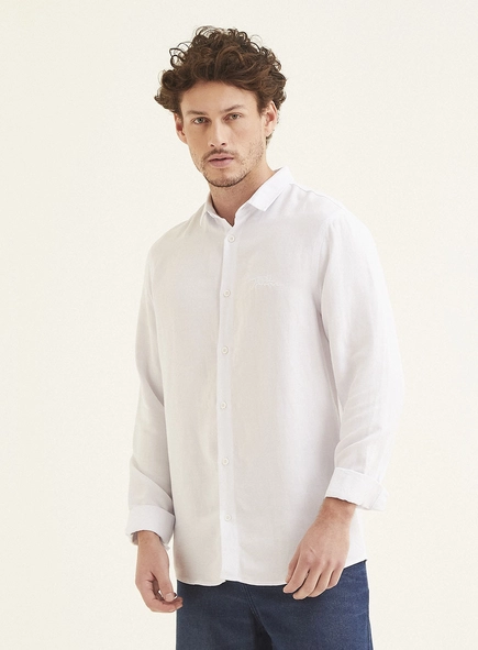 Camisa Masculina Linho Casual