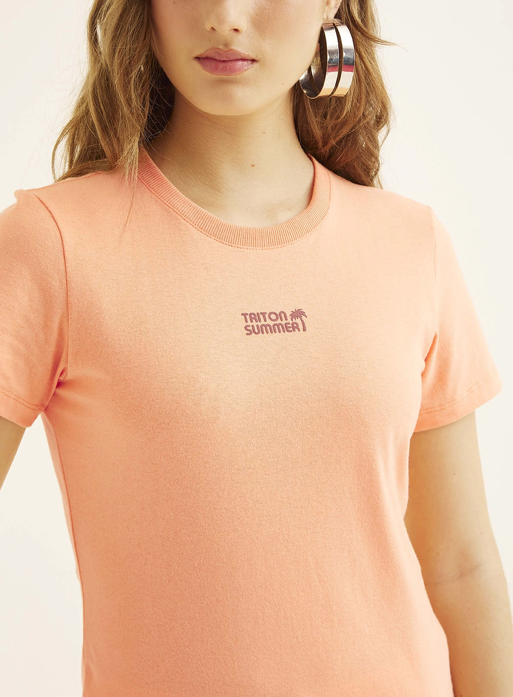 Camiseta Feminina Small Básica Laranja 3