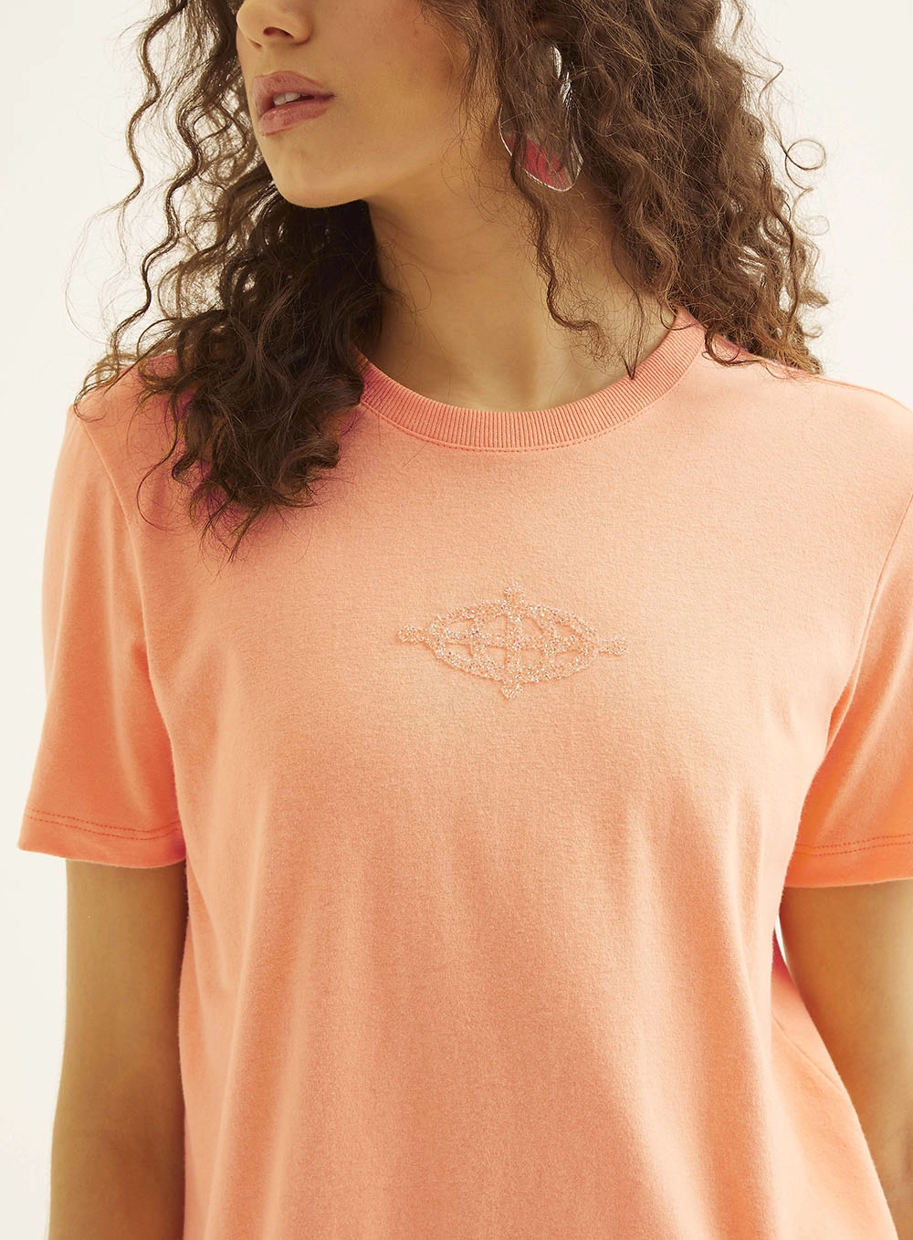 Camiseta Feminina Comfort Manga Curta Laranja 3