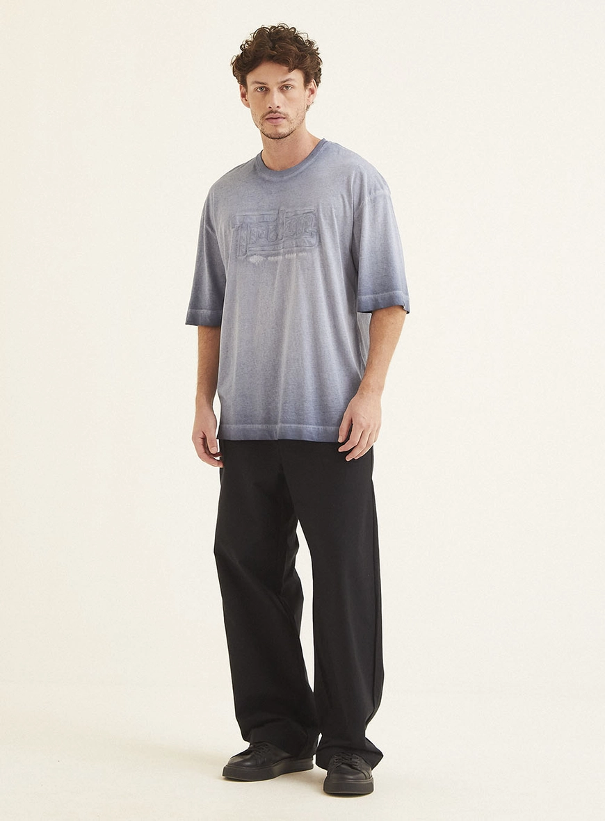 Camiseta Masculina Urban Com Bordado Azul 1